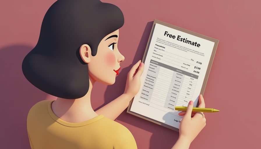 Visual context for free estimate template