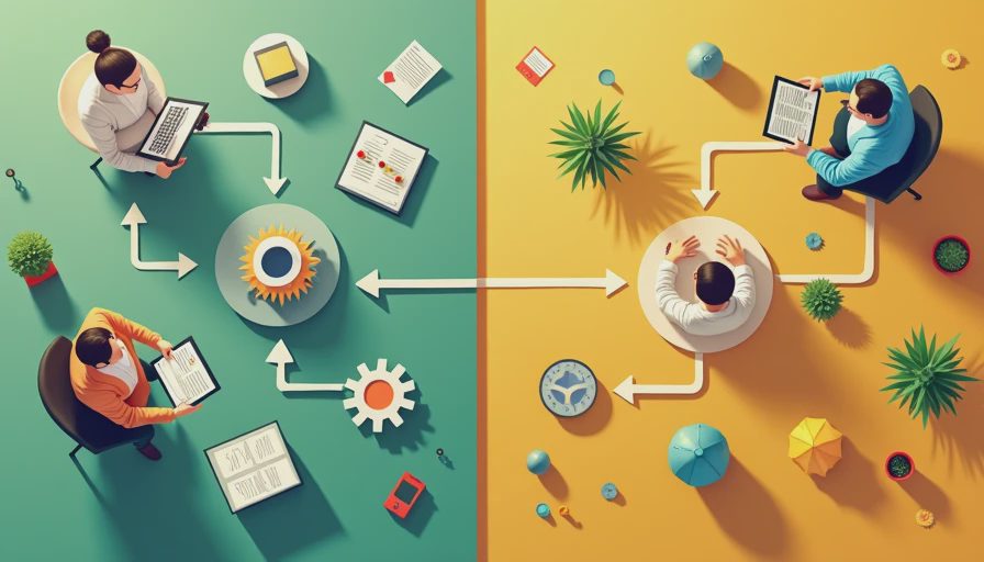 Illustration for difference between crm and marketing automation